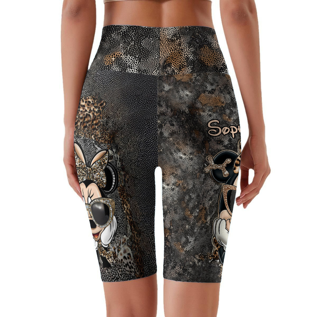 Cool Mouse - Personalized Mouse High-Waisted Biker Shorts