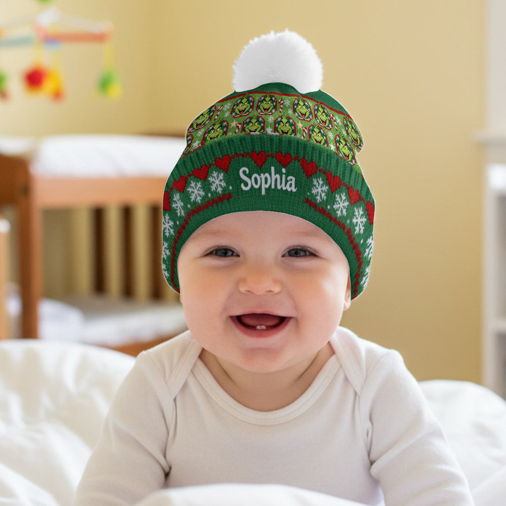 Merry Grinchmass - Personalized Stole Christmas Beanie Hat