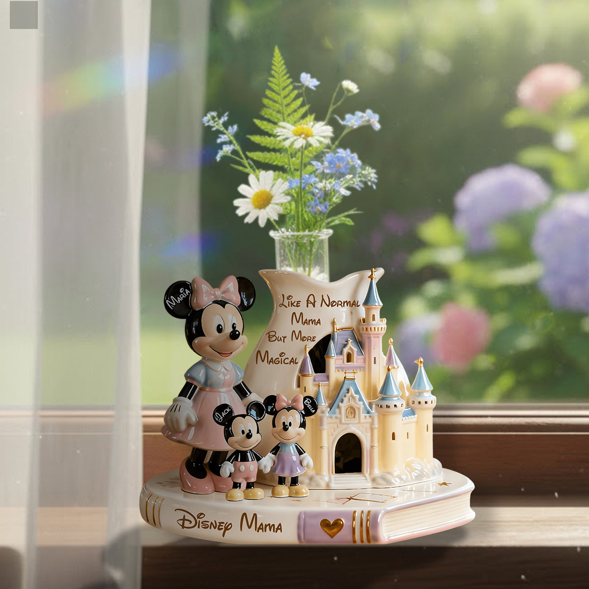 Magical Mom - Personalized Mouse Custom Shape Acrylic Flower Vase