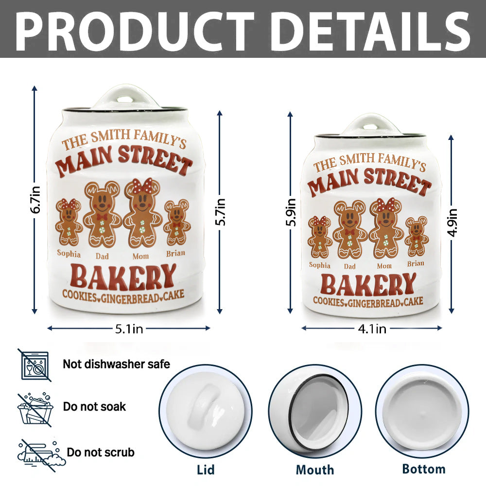 Main Street Bakery - Personalized Mouse Cookie Jar