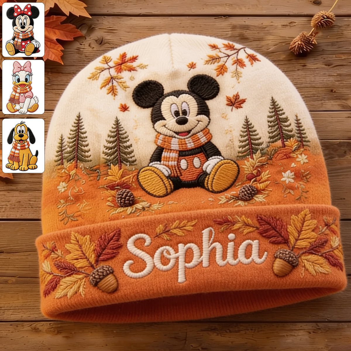 Fall Vibes - Personalized Mouse Beanie Hat