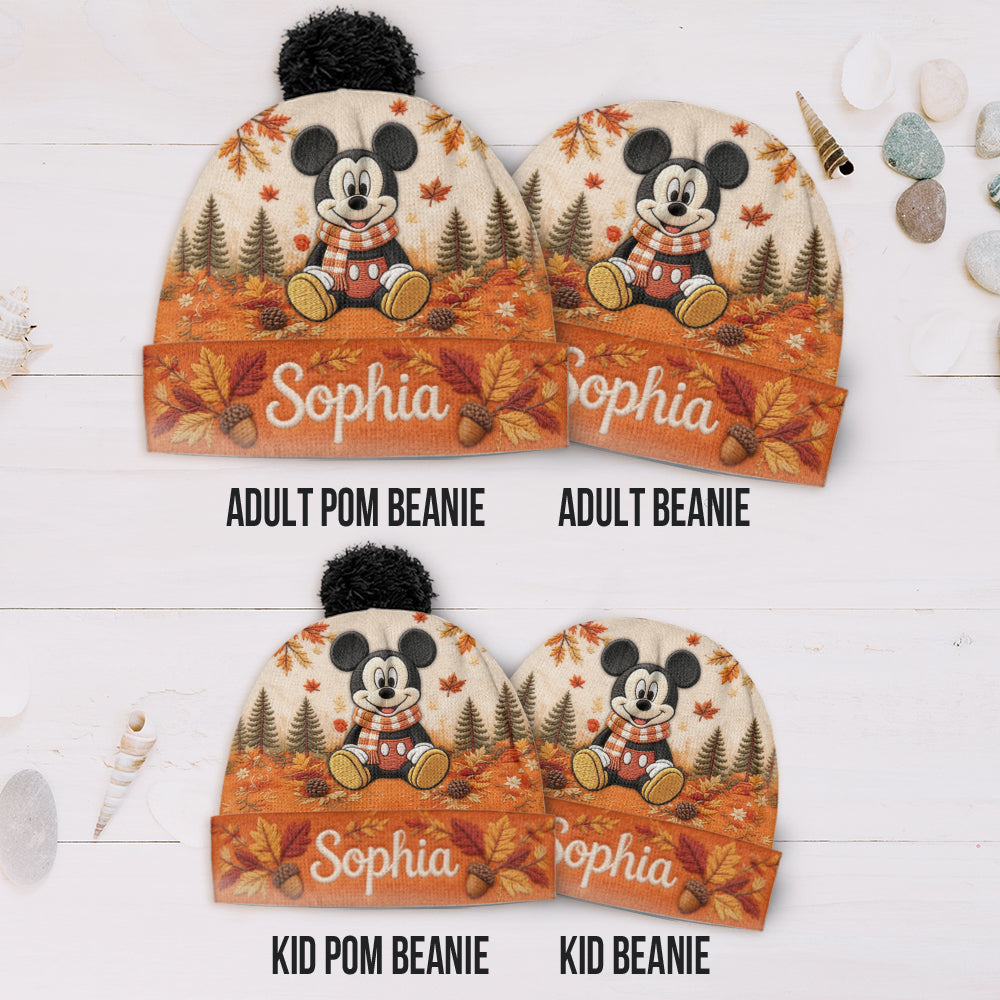 Fall Vibes - Personalized Mouse Beanie Hat