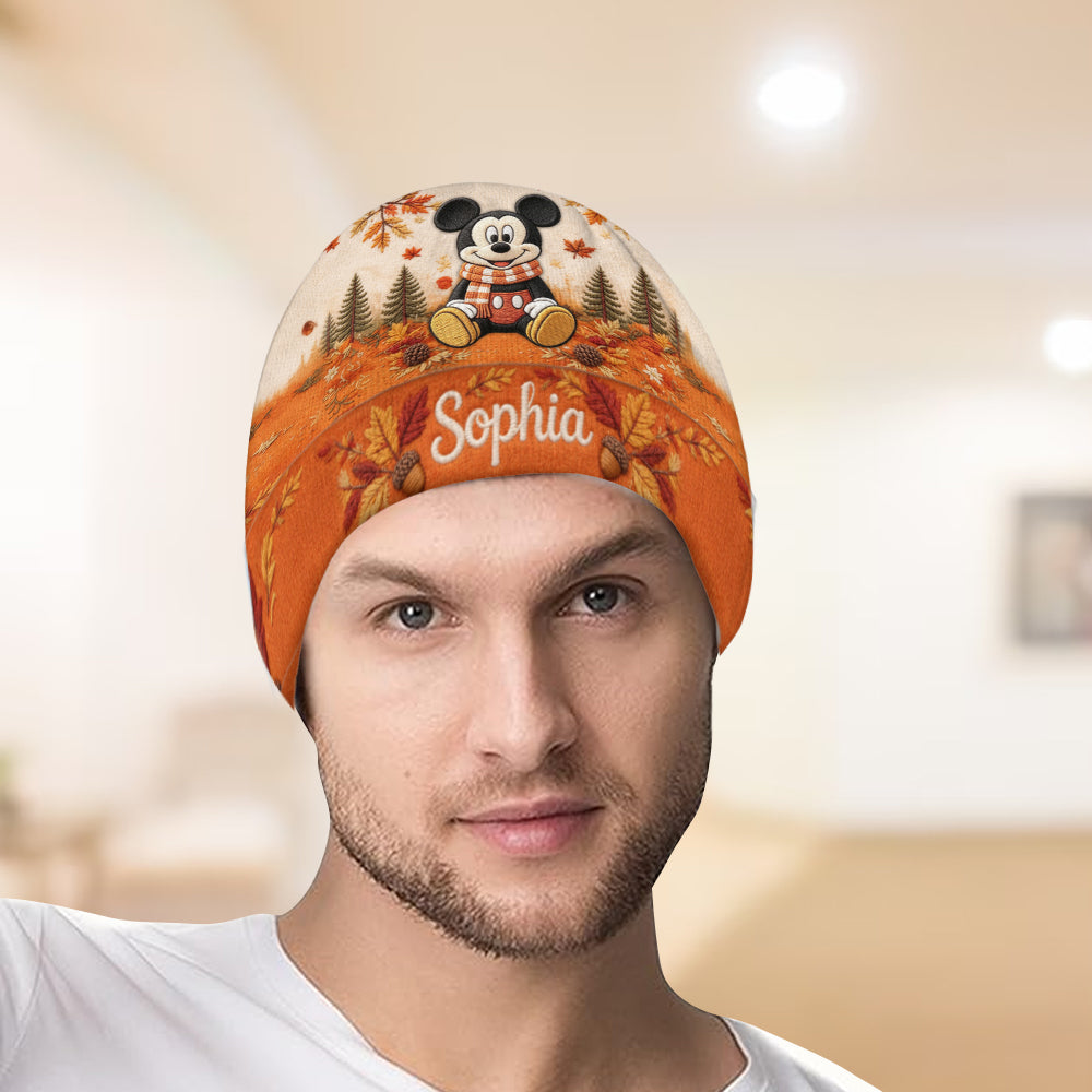 Fall Vibes - Personalized Mouse Beanie Hat