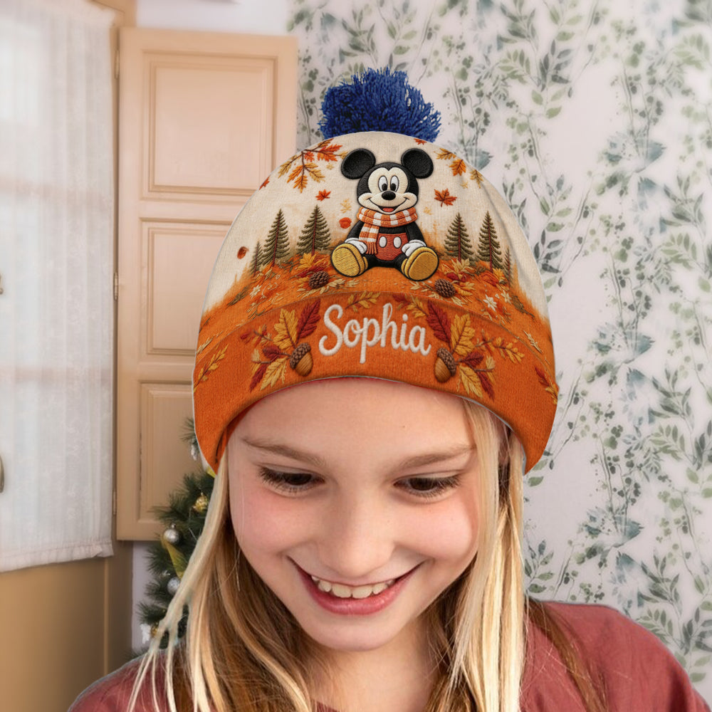 Fall Vibes - Personalized Mouse Beanie Hat