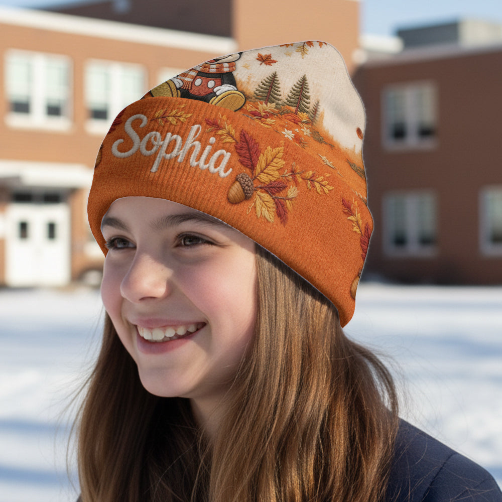 Fall Vibes - Personalized Mouse Beanie Hat