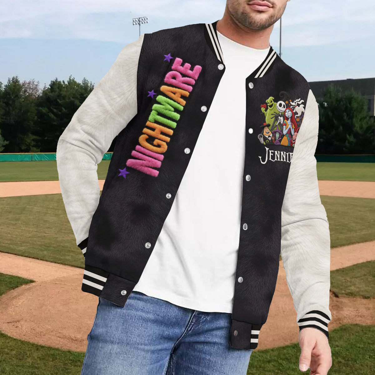Before Christmas - Personalized Nightmare Varsity Jacket
