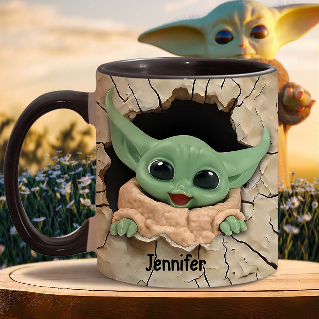 Cute Baby - Personalized The Force Accent Mug