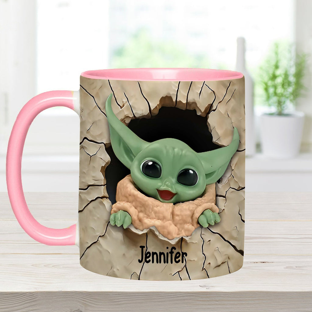 Cute Baby - Personalized The Force Accent Mug
