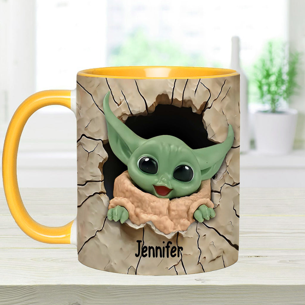 Cute Baby - Personalized The Force Accent Mug