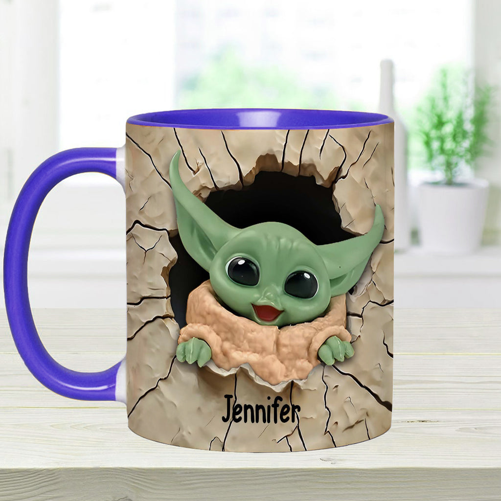 Cute Baby - Personalized The Force Accent Mug