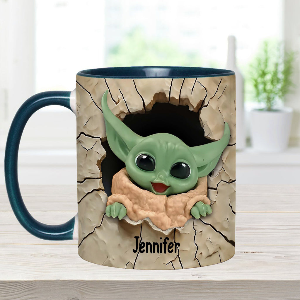 Cute Baby - Personalized The Force Accent Mug