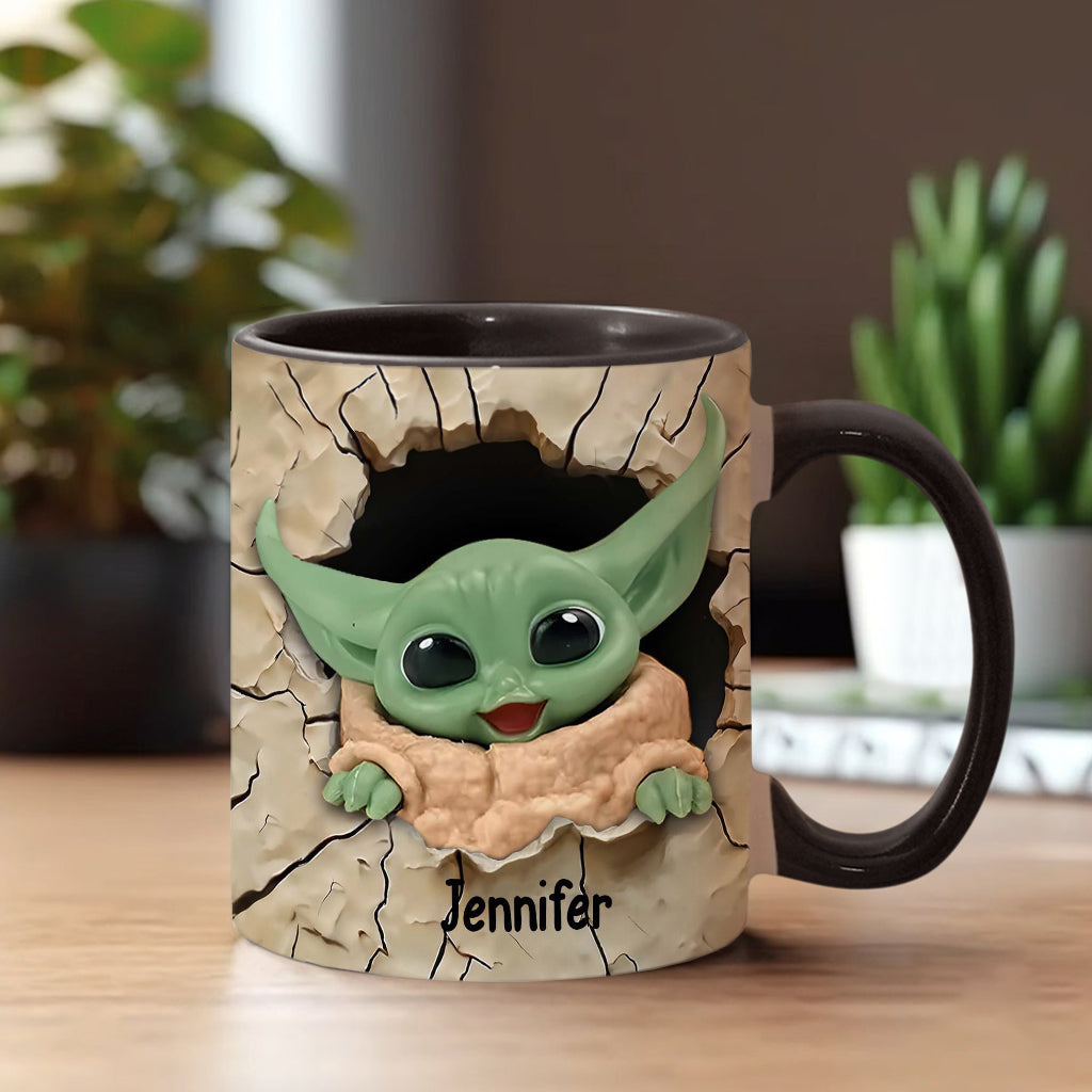 Cute Baby - Personalized The Force Accent Mug