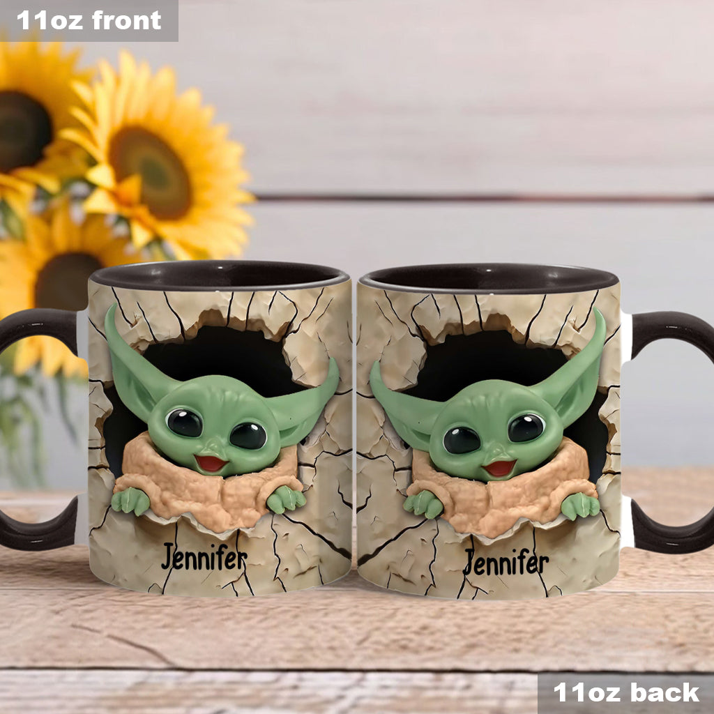 Cute Baby - Personalized The Force Accent Mug
