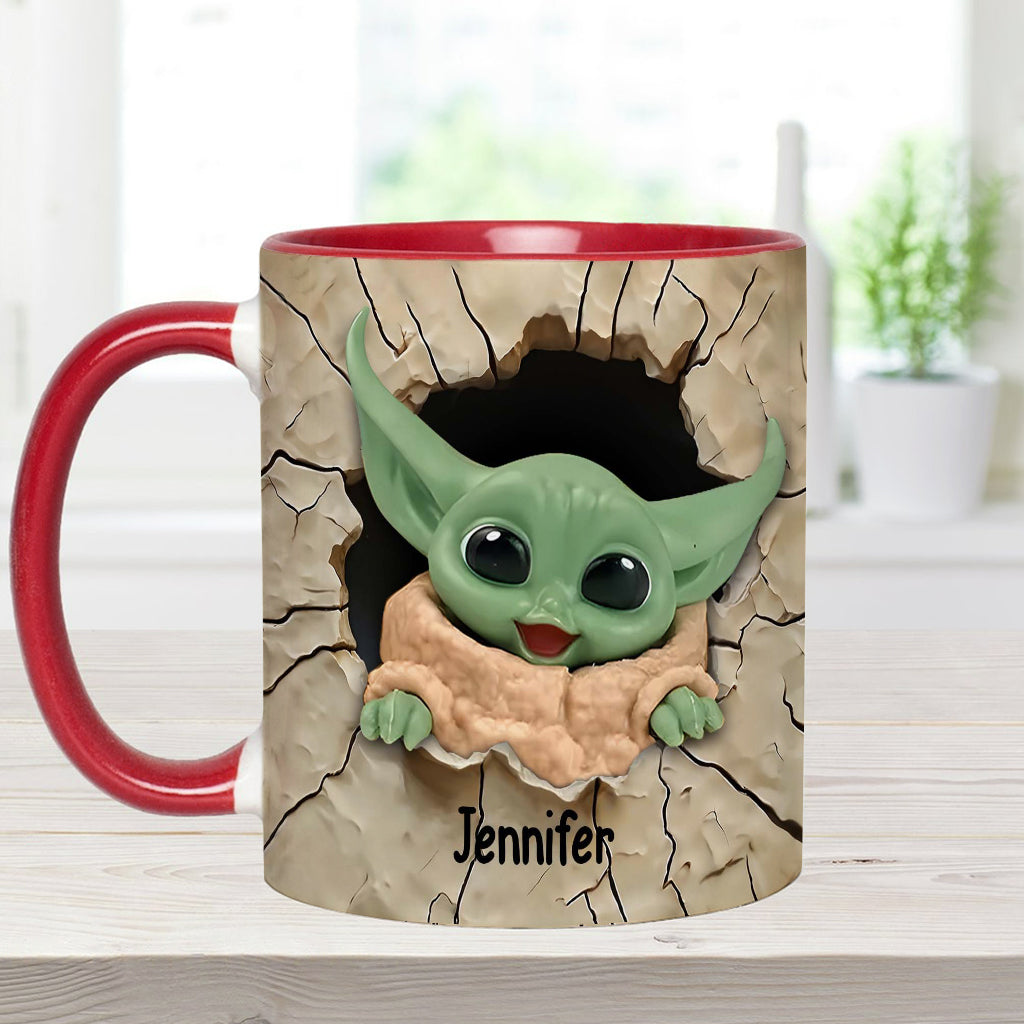 Cute Baby - Personalized The Force Accent Mug