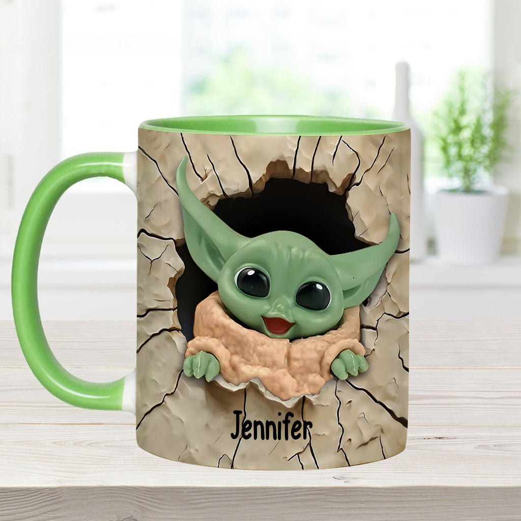 Cute Baby - Personalized The Force Accent Mug