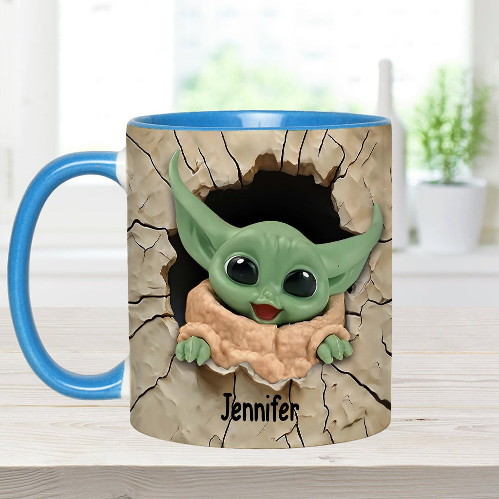 Cute Baby - Personalized The Force Accent Mug