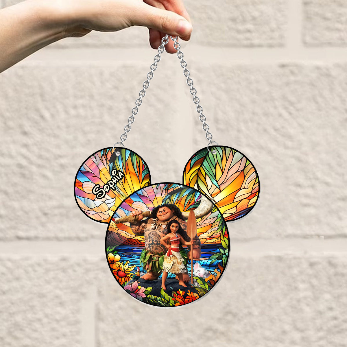 Moana - Personalized Mouse Window Hanging Suncatcher Ornament