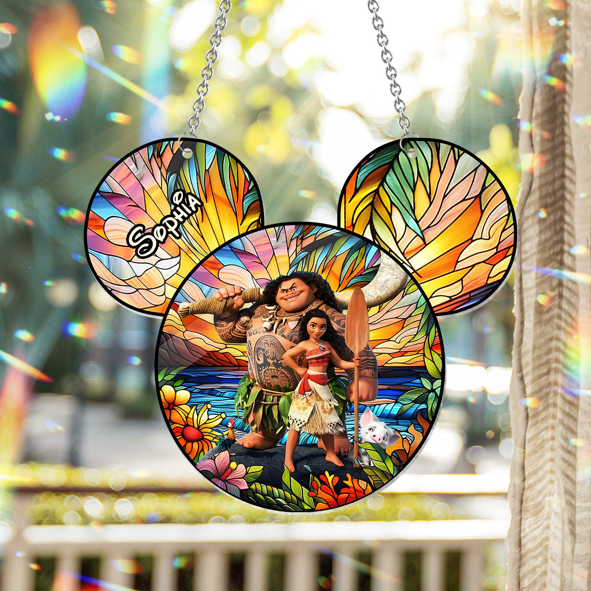 Moana - Personalized Mouse Window Hanging Suncatcher Ornament