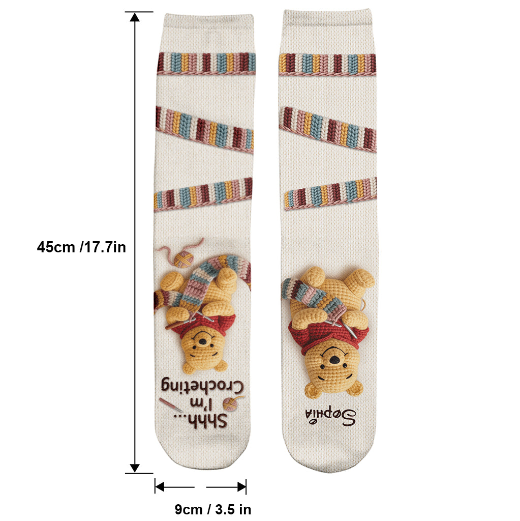 Sh... I'm Crocheting - Personalized Crocheting Socks