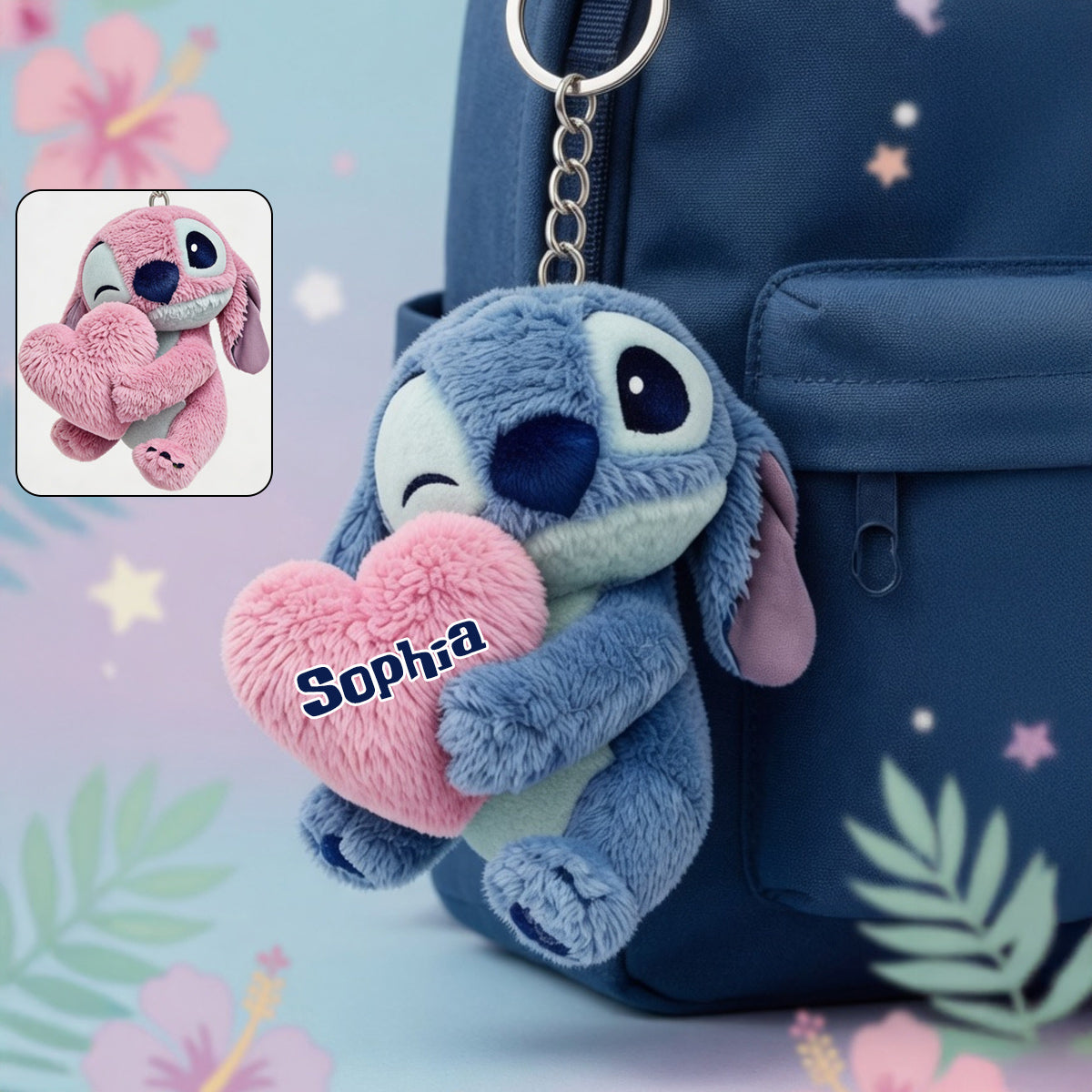 Ohana Means Family - Personalized Ohana Plush Keychain