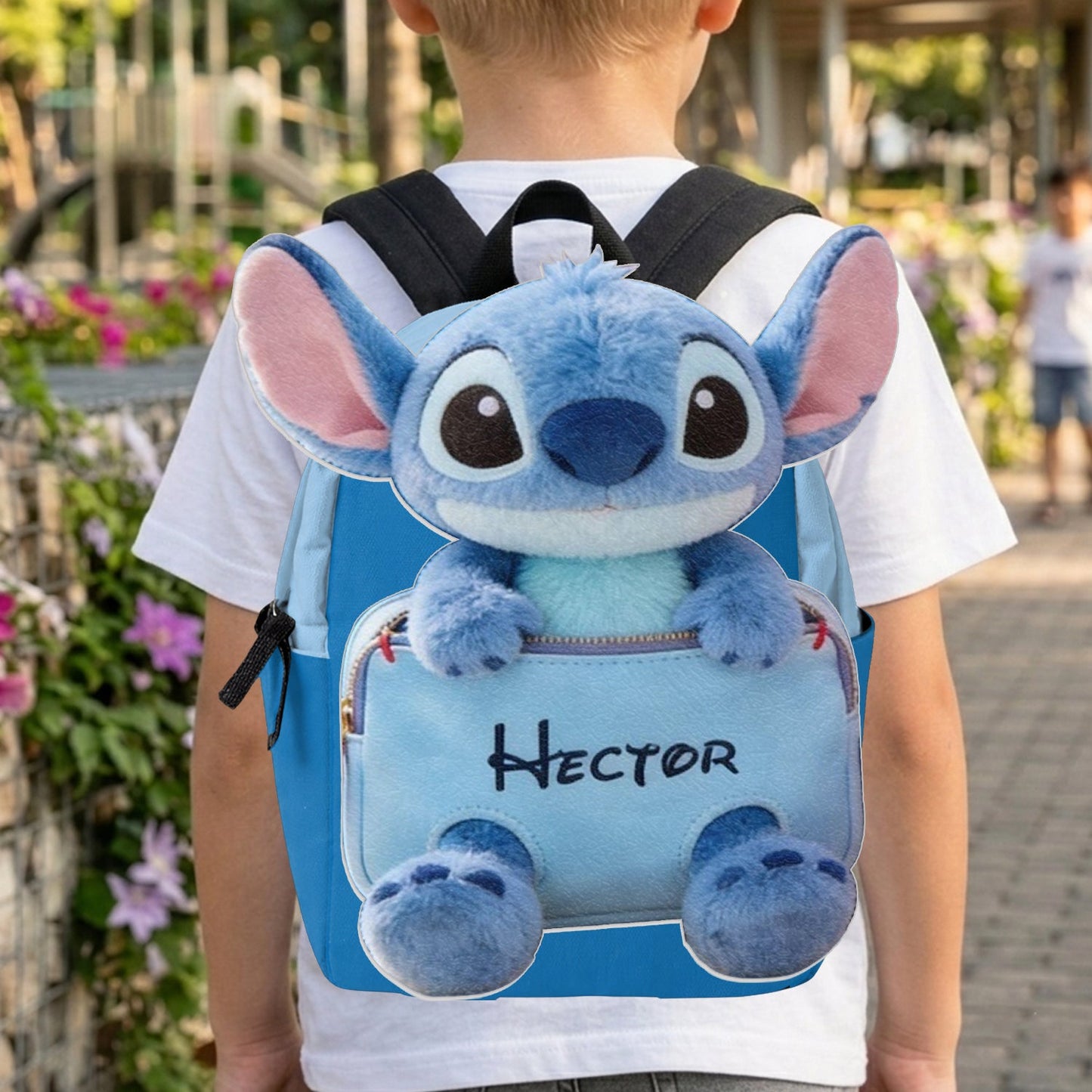 Ohana Means Family - Personalized Ohana Changeable Leather Patch Backpack
