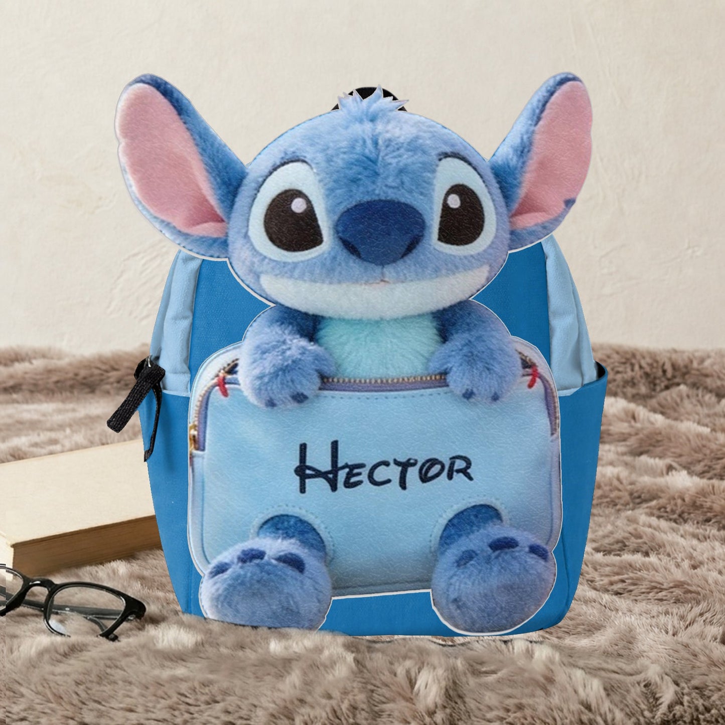 Ohana Means Family - Personalized Ohana Changeable Leather Patch Backpack