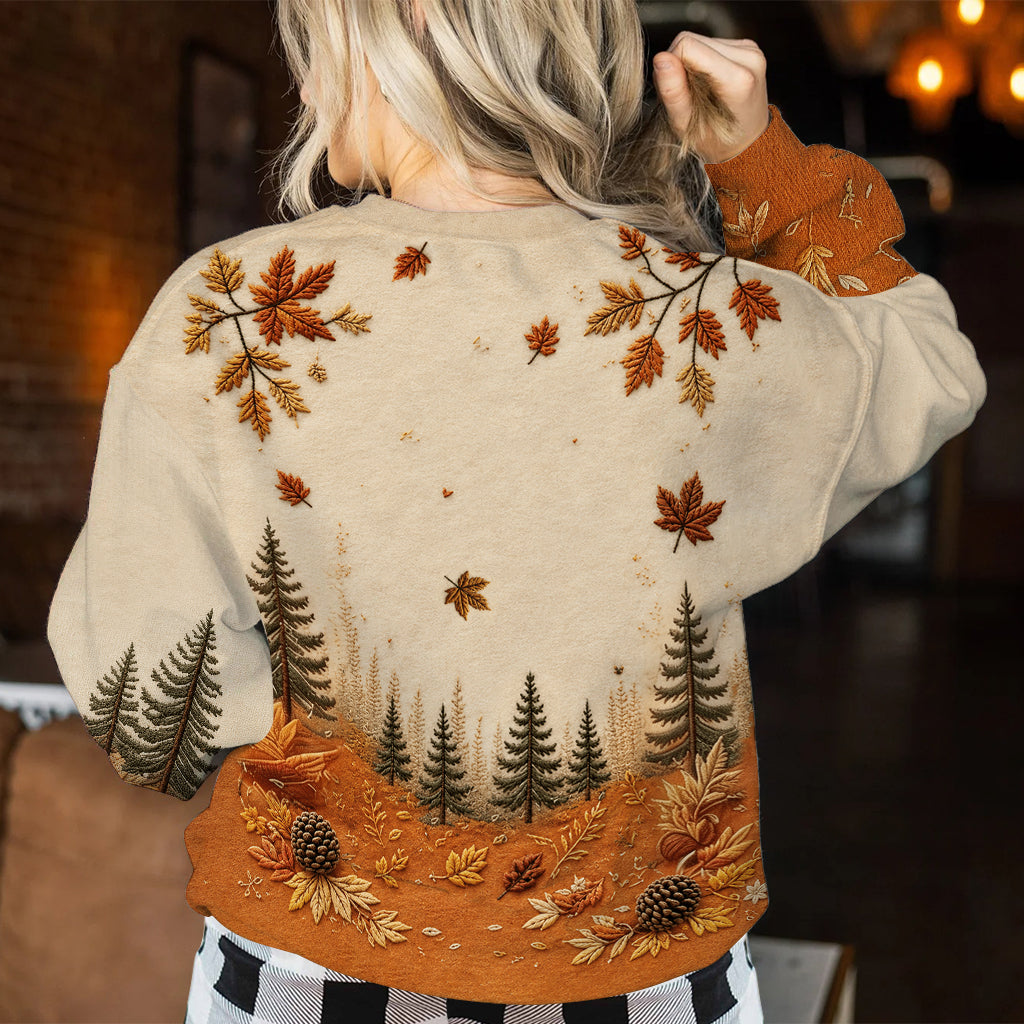 Fall Vibes - Personalized Yellow Bear Ugly Sweater