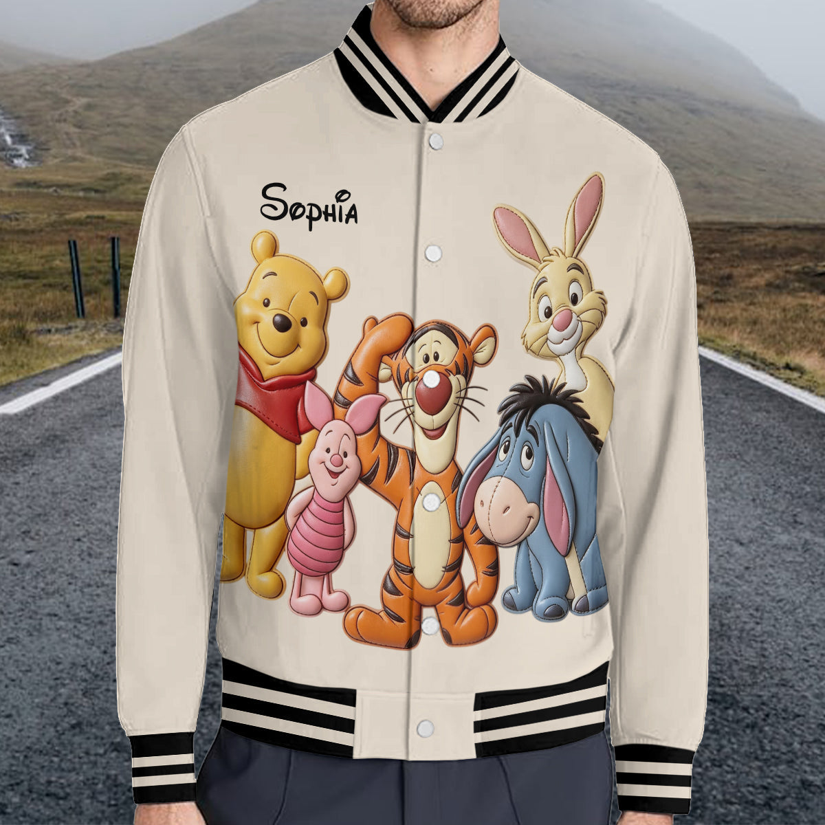 Friends - Personalized Yellow Bear Varsity Jacket