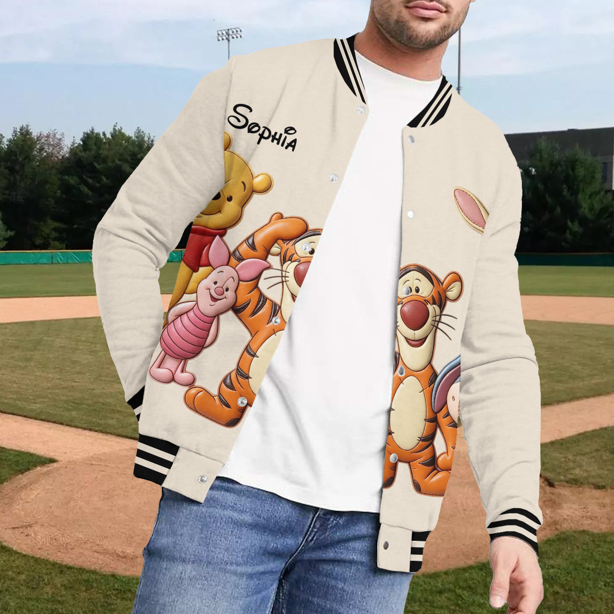 Friends - Personalized Yellow Bear Varsity Jacket