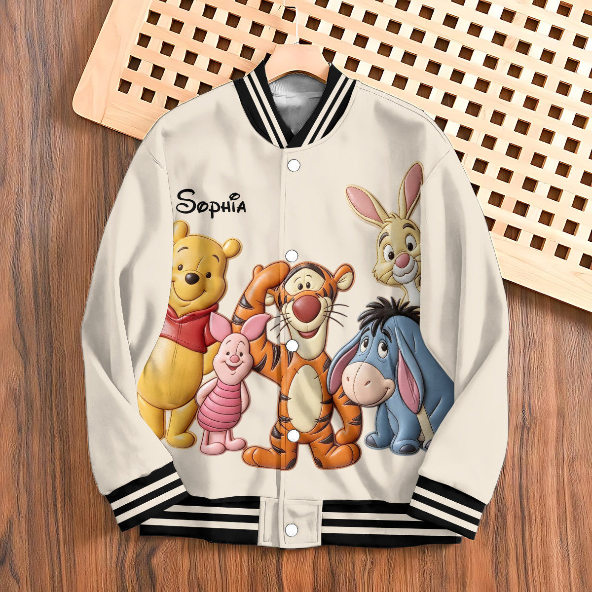 Friends - Personalized Yellow Bear Varsity Jacket