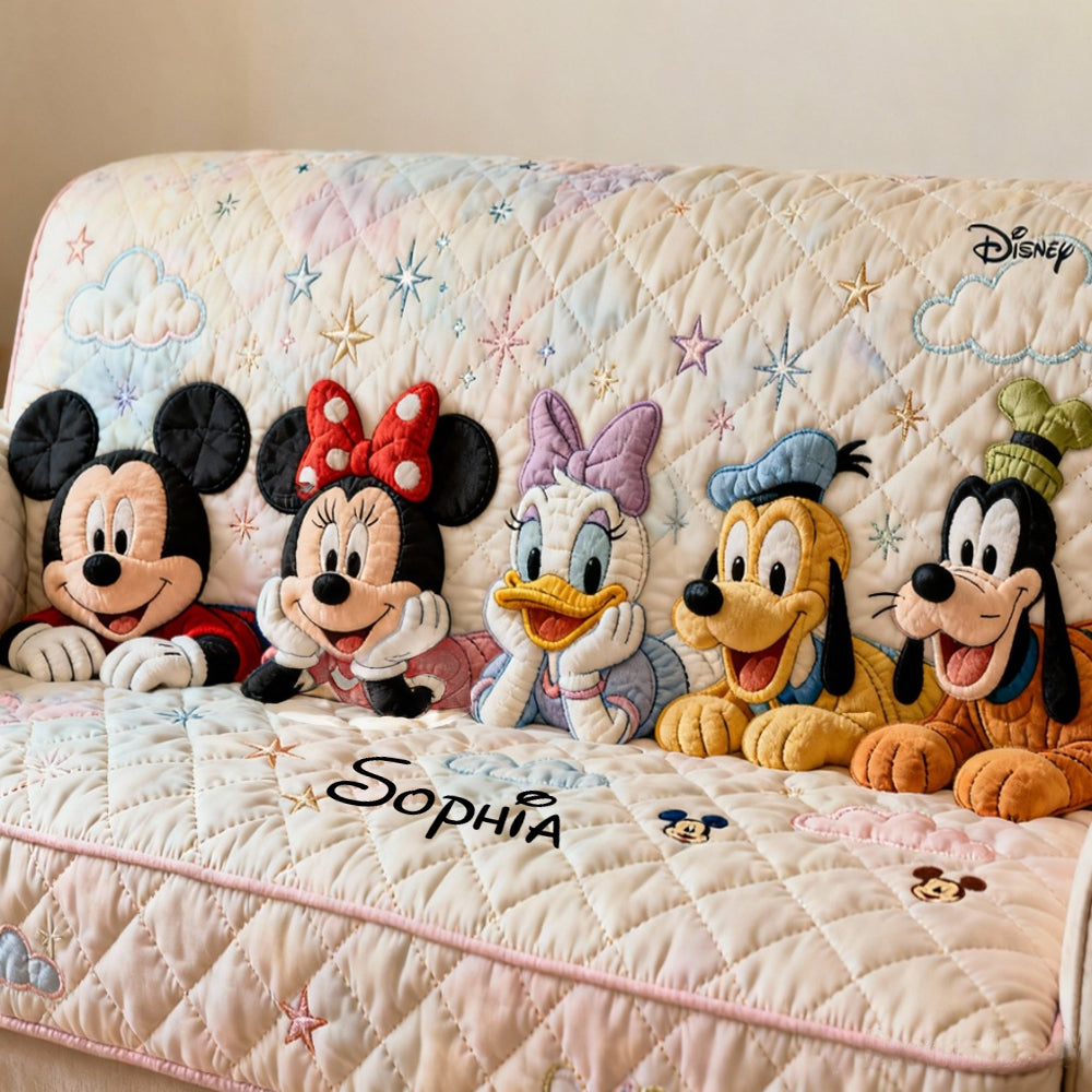 Friends - Personalized Mouse Quilted Sofa/Couch Cover