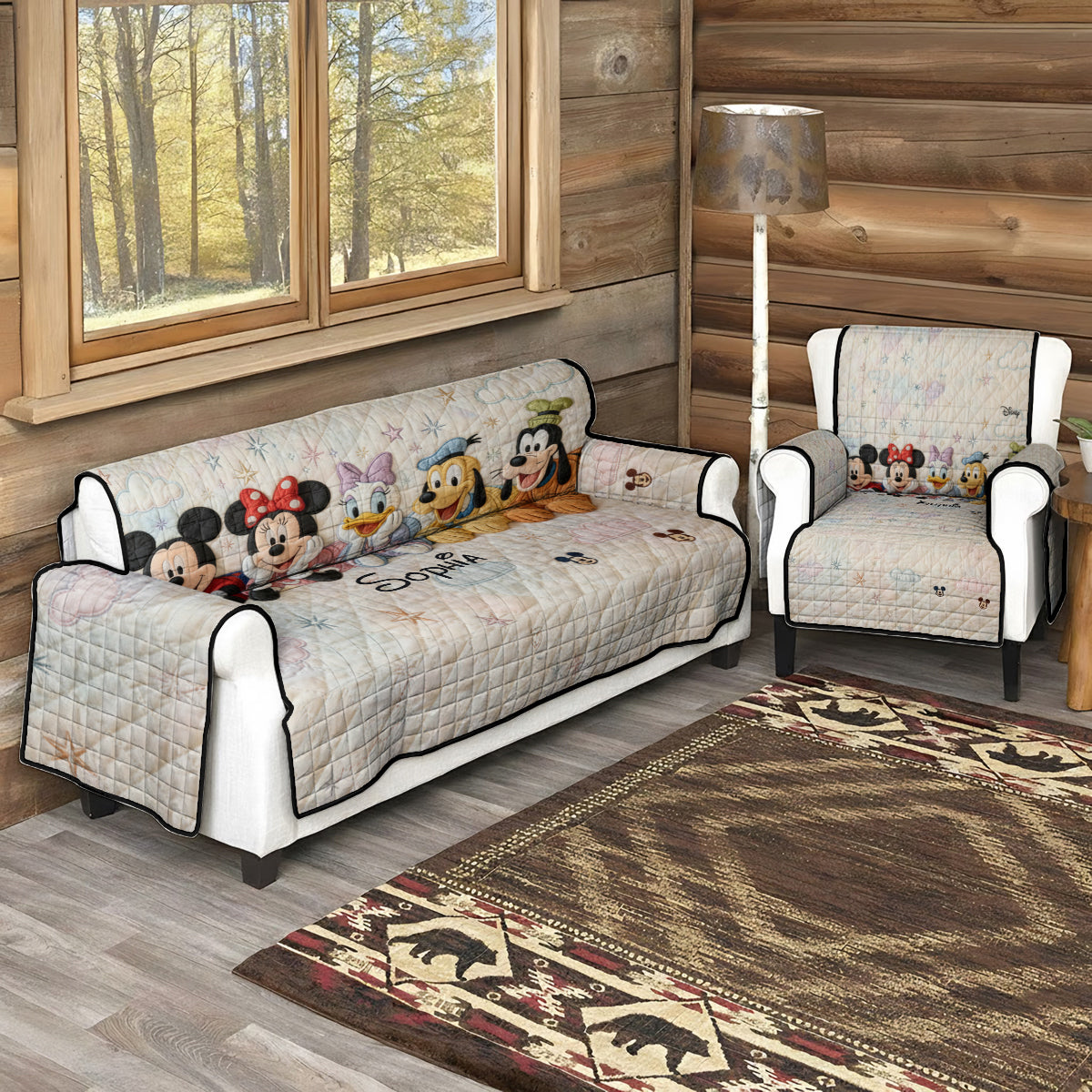 Friends - Personalized Mouse Quilted Sofa/Couch Cover
