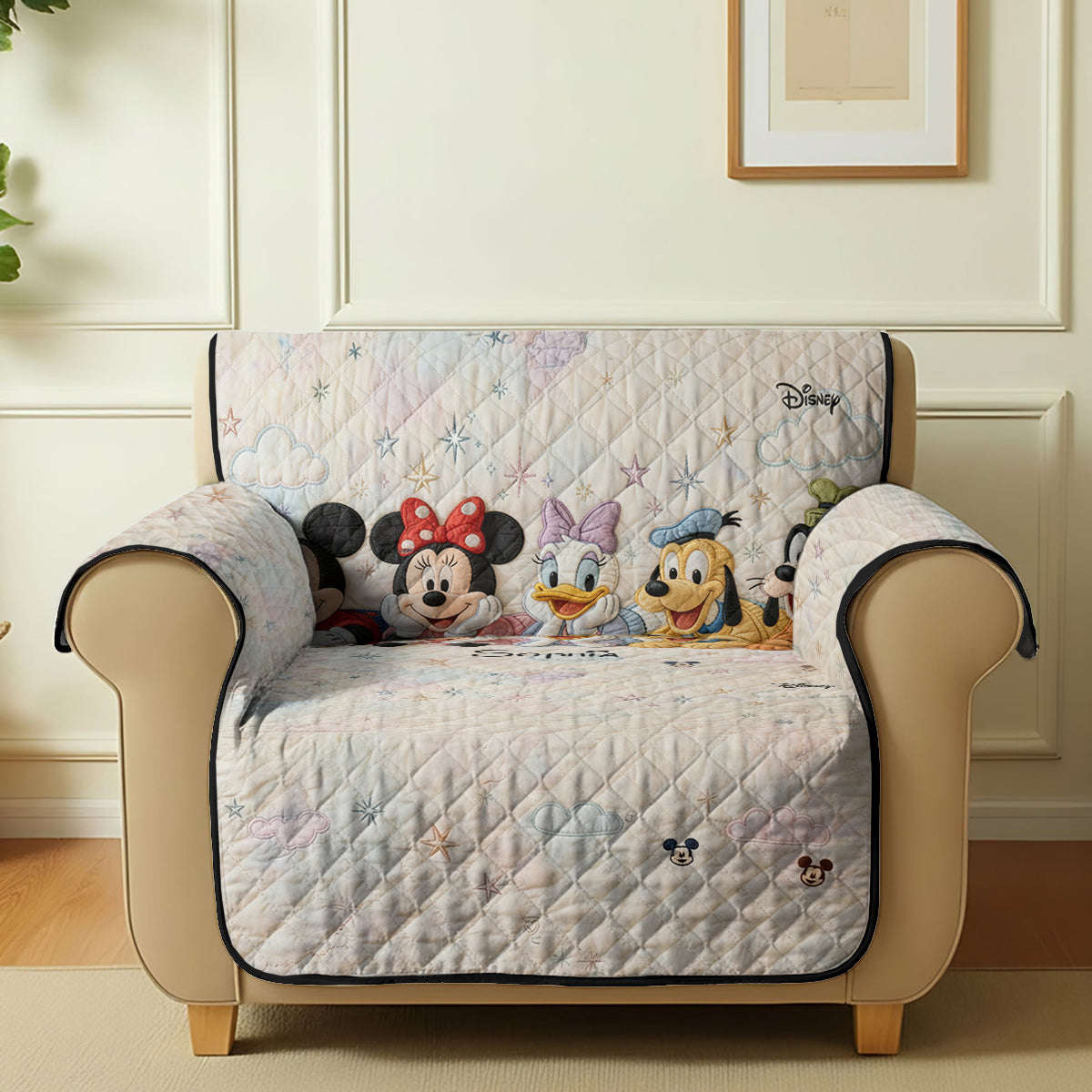 Friends - Personalized Mouse Quilted Sofa/Couch Cover