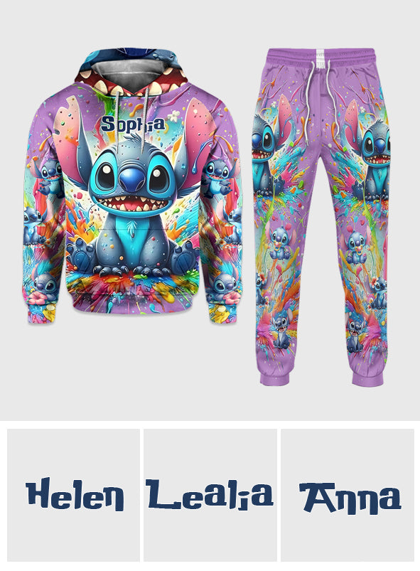 Colorful Ohana - Personalized Ohana Hoodie and Sweatpants