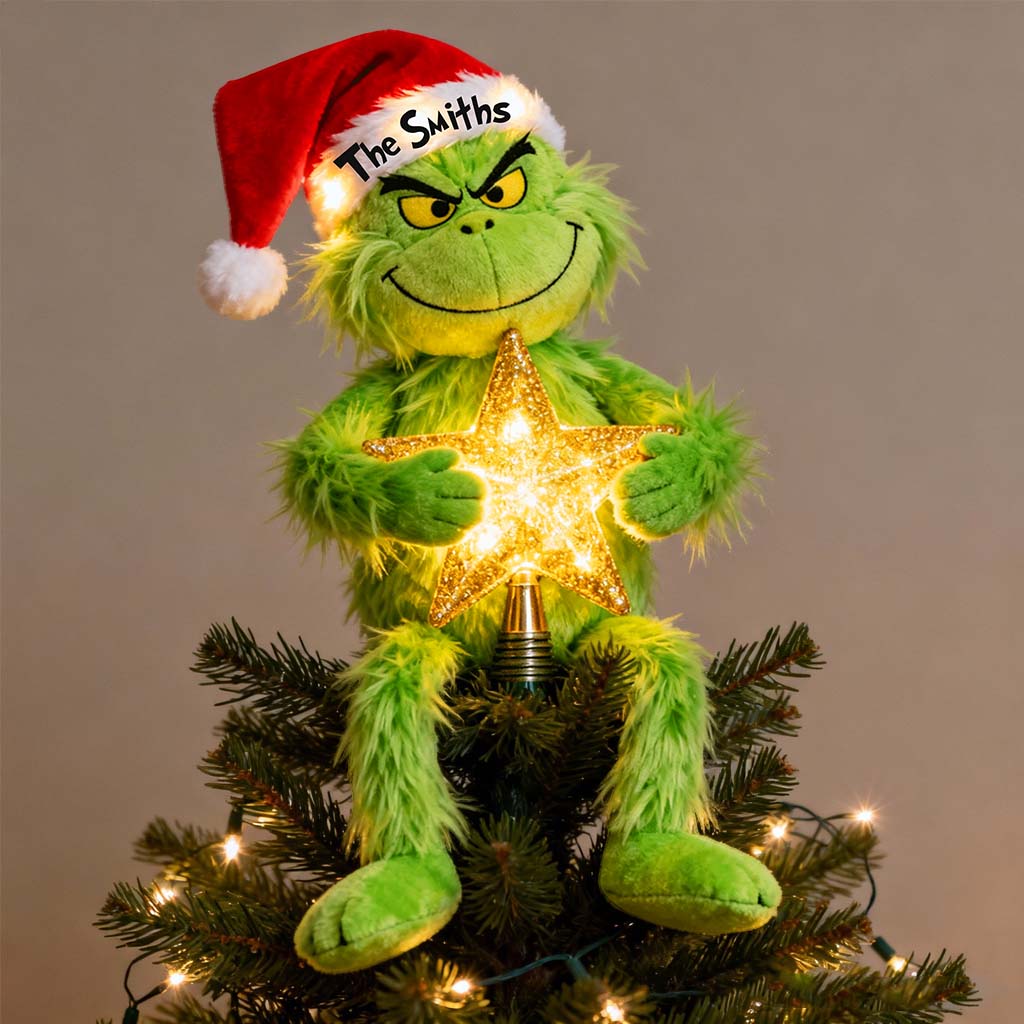 Merry Grinchmas - Stole Christmas LED Light Tree Topper