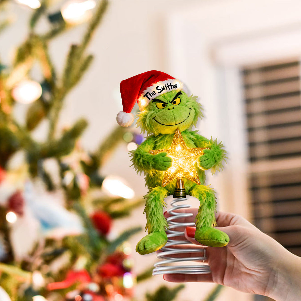 Merry Grinchmas - Stole Christmas LED Light Tree Topper