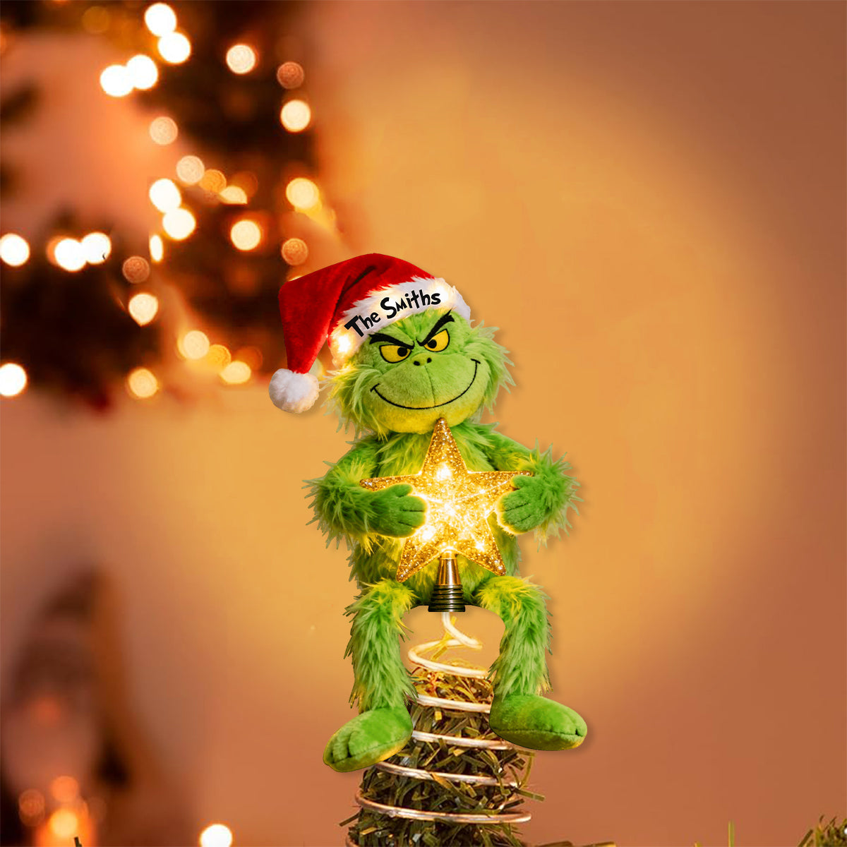Merry Grinchmas - Stole Christmas LED Light Tree Topper