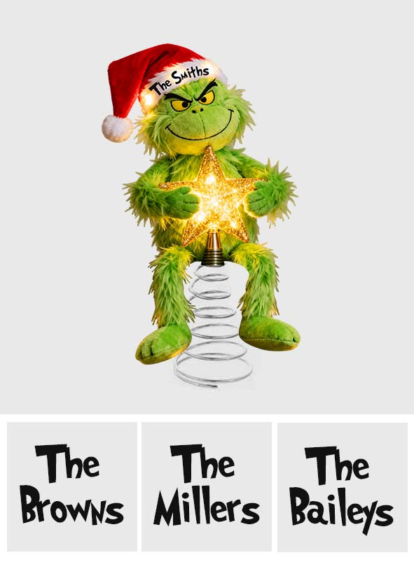 Merry Grinchmas - Stole Christmas LED Light Tree Topper