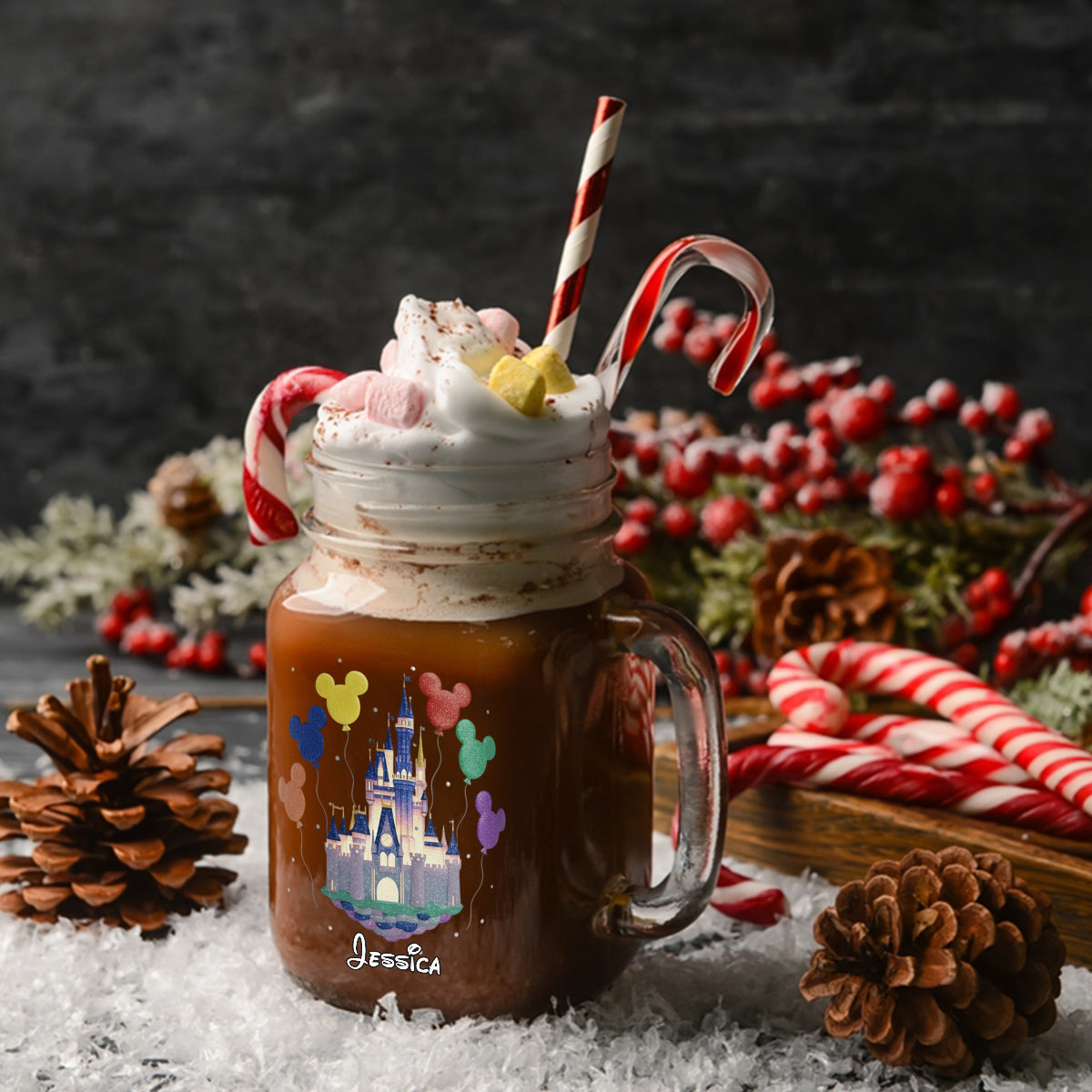 The Magical Castle - Personalized Mouse Mason Jar Cup