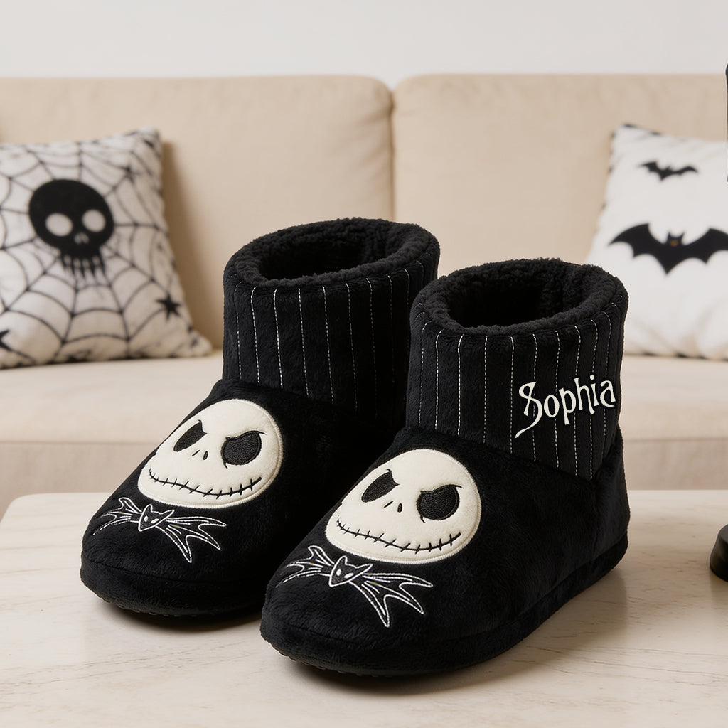Nightmare - Personalized Nightmare Faux Fur Boot Slippers