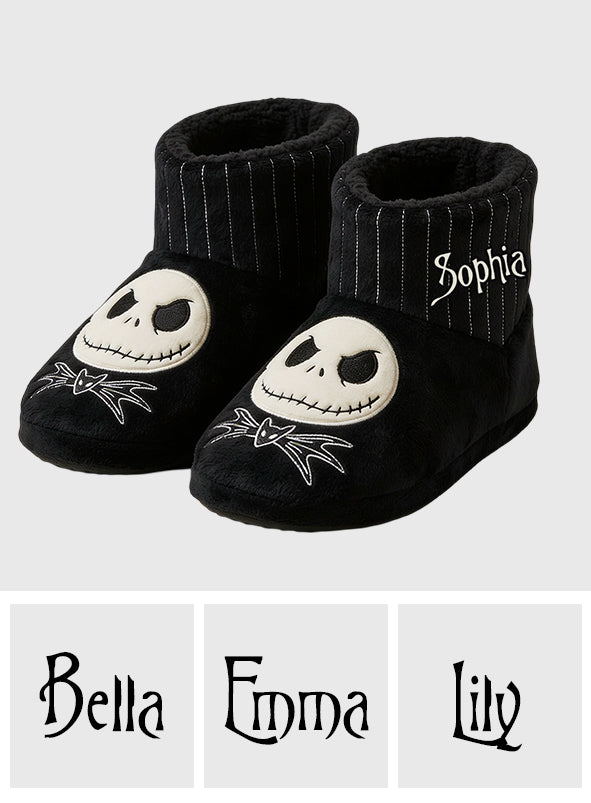 Nightmare - Personalized Nightmare Faux Fur Boot Slippers