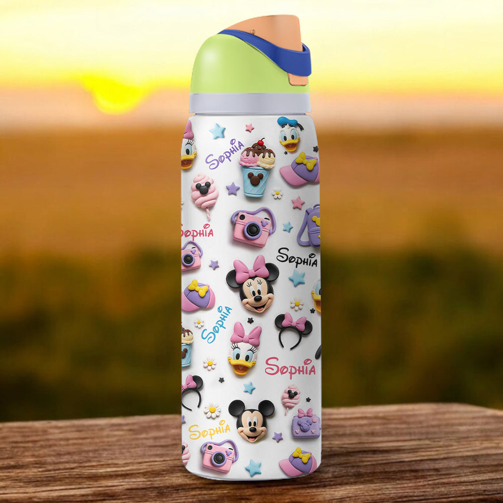 Magical World - Personalized Mouse 2-In-1 Spout Water Bottle