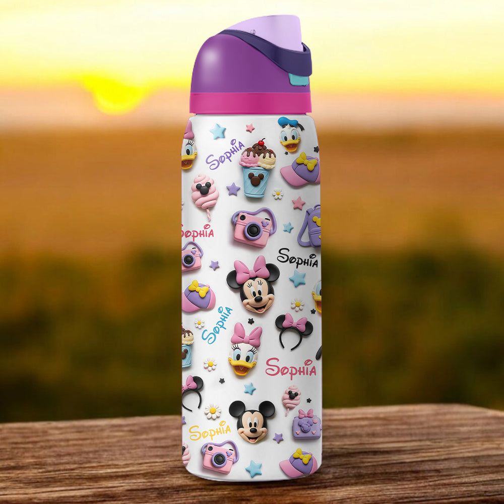 Magical World - Personalized Mouse 2-In-1 Spout Water Bottle