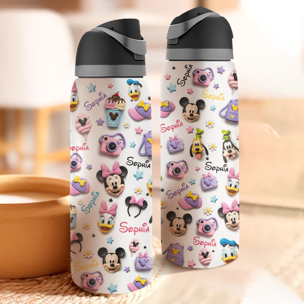 Magical World - Personalized Mouse 2-In-1 Spout Water Bottle