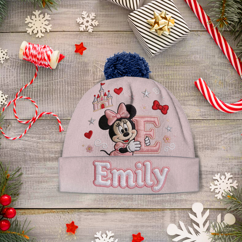 Initial Letter Gift For Kids - Personalized Mouse Beanie Hat