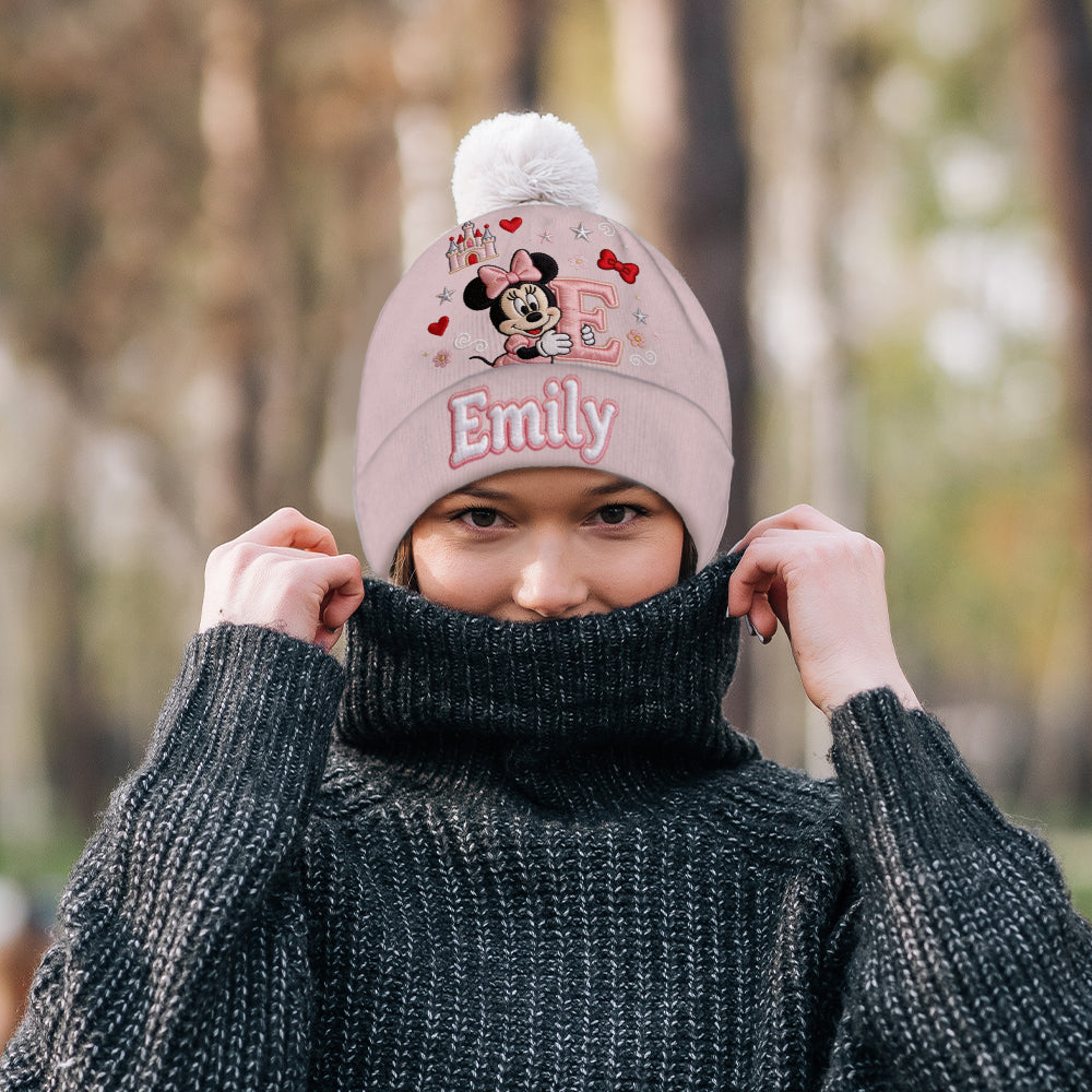 Initial Letter Gift For Kids - Personalized Mouse Beanie Hat