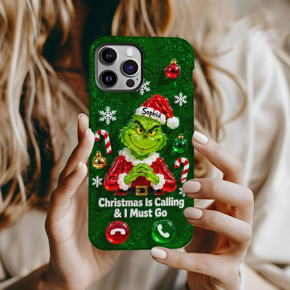 Christmas Is Calling & I Must Go - Personalized Stole Christmas Full Print Phone Case