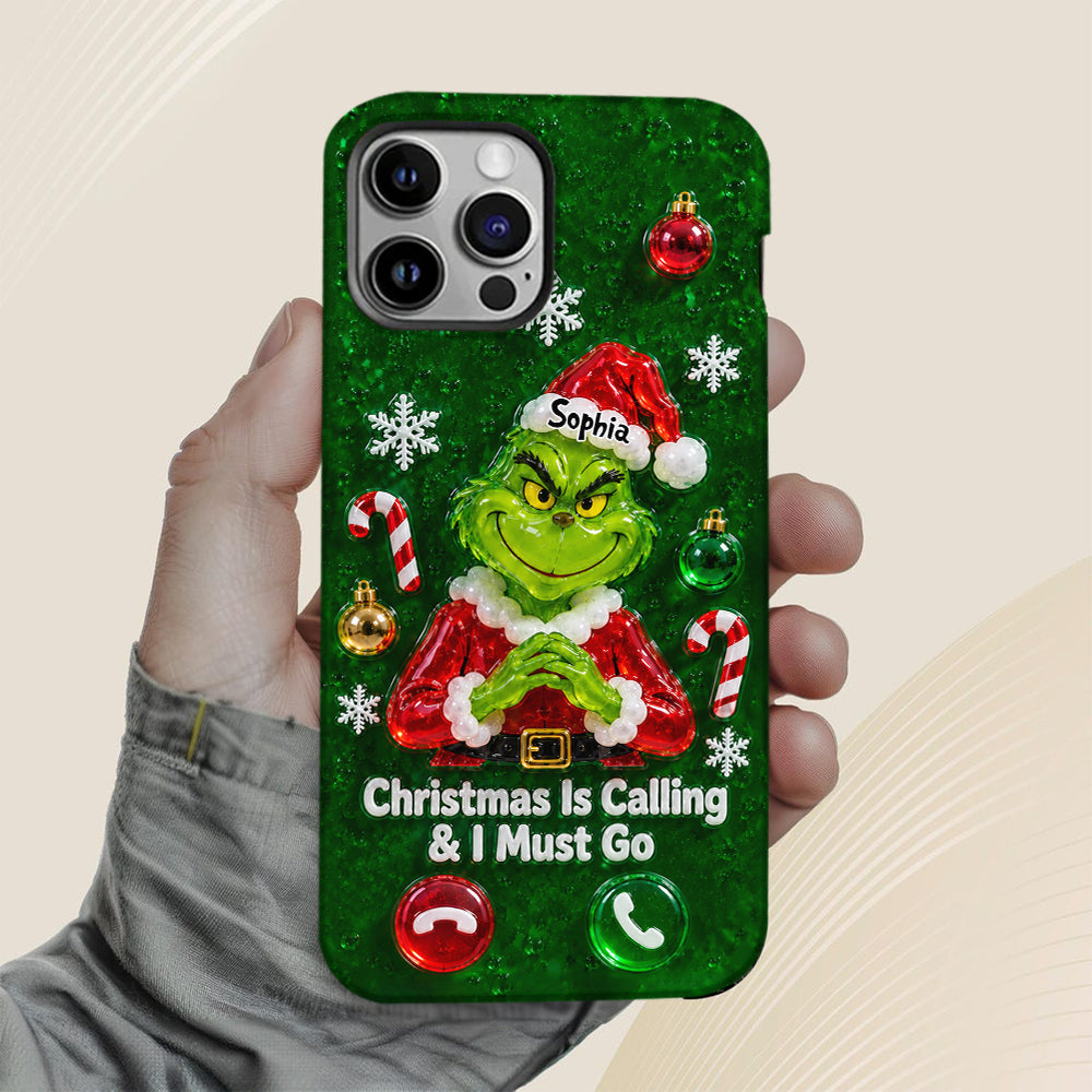 Christmas Is Calling & I Must Go - Personalized Stole Christmas Full Print Phone Case