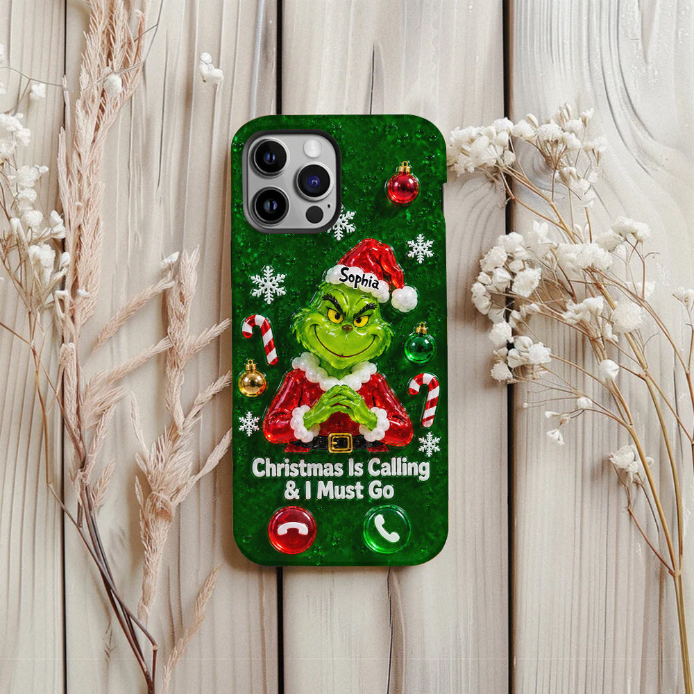 Christmas Is Calling & I Must Go - Personalized Stole Christmas Full Print Phone Case
