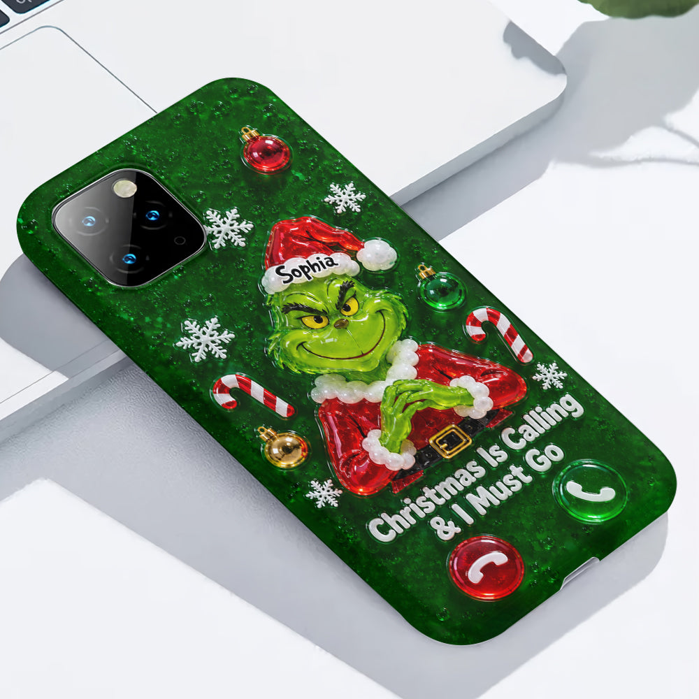 Christmas Is Calling & I Must Go - Personalized Stole Christmas Full Print Phone Case